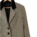 Houndstooth Vintage 90’s Oversized  Blazer With Velvet Collar Photo 3