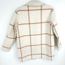 Marine layer Marine Layers Liverpool Shawl Collar Coatigan Size XS Cream Camel Windowpane Photo 11