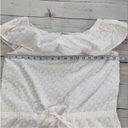 Madewell  White Off the Shoulder Swiss Dot Shorts Romper Size Small Photo 5