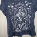 Style & Co  Large Petite Printed V-Neck Short Sleeve T-Shirt Photo 2