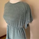 Caution to the Wind  Teal & White Stretchy, Cool and Comfortable Dress Size Large Photo 4