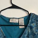 Kathie Lee Collection 90s vintage  blue paisley stretchy dress size medium Photo 4