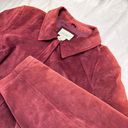 Cherokee  Women’s 22W Plus Size Red Suede Leather Jacket Coat Zip Front ^ EUC Photo 10