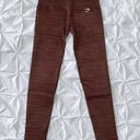 Gymshark Adapt Marl Seamless Leggings Size small, archive brown/cherry brown NWT Photo 2