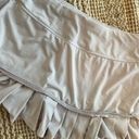 Athleta  white good match stretch pleated ruffle tennis running skirt medium Photo 1