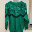 Vintage 80’s Christine Gerard green crew neck angora, mohair, acrylic sweater. M Size M Photo 0