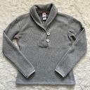 The North Face TNF Sweater 2 Button Shawl Collar Long Sleeve Pullover Gray S Photo 1