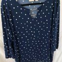 Chico's CHICO’S Blue/white polka dot Top- Business/Office style- size 4 (US size XXL) Photo 4