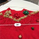 Ugly Christmas Sweater  RED No Boundaries ornament and bows size XXXL Photo 3