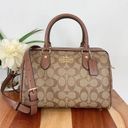 Coach NWT  Rowan Satchel In Signature Canvas Photo 2