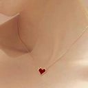 Love heart pendant necklace adjustable red heart Necklace for women Photo 4