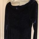 Chelsea and Violet  NWT Stunning Deep Blue Velvet Midi Dress Size Medium Photo 3