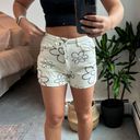 Bailey Rose Black And White Jean Shorts Photo 2