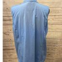 Krass&co 1491-D& XL blue sleeveless button down Photo 1