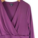 Torrid Plus 2 Solid Purple Long Sleeve Surplice Midi Flowy V-Neck Dress Photo 1