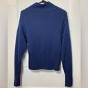 Jil Sander  Navy | Wool Half Zip Knit Sweater in Navy Photo 11