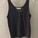 Sonoma Goods for Life Blue and white Striped Tank Top - Large NWOT Photo 0