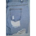 Missguided  Light Blue Extreme Rip Hem High Waist Denim Shorts Size 12 Photo 7