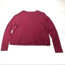 Treasure & Bond  Long Sleeve Graphic Tee In Burgundy- Nyc Photo 4