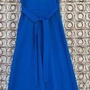 Vintage Blue  ruched bodice ruffle sleeve dress Photo 1