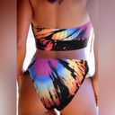 Reverse Tie Dye Hollow Out Halter Bikini Size Medium Photo 1