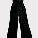 Good American Women's Strapless Velvet Jumpsuit Wide-Leg Black Size Small (1) Photo 1