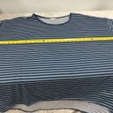 LuLaRoe  blue & white striped comfortable top plus size 3xl short sleeve Photo 6