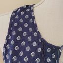 Luna  Moon navy printed blouse size large Photo 1