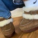 Ralph Lauren Designer Shearling Fur Platform Clogs Photo 7