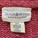 Ralph Lauren Denim Supply  Marled Red Knit Button Cardigan Sweater Size Medium Photo 2