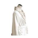 Carole Hochman  Women Robe M Ivory Faux Fur Plush Wrap with Pockets Long Sleeve Photo 10