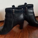 Ralph Lauren lauren  black leather brinley heeled ankle boots size 8.5 Photo 3