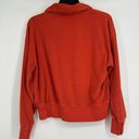 Z Supply  Breanna Terry Sweatshirt Crop Orange Slouchy Drop Shoulder Athleisure S Photo 4