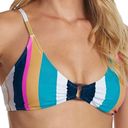 Raisin's  Belle MAR Stripe O-Ring Bralette Bikini Swim Top Photo 0