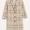 Old Navy - Relaxed plaid soft-brushed overcoat, size medium, cream Photo 2