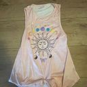 The Moon Juniors boho tank top pink size xs sun stars butter soft yin Yang hippie Photo 2