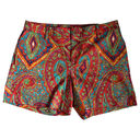 Ralph Lauren Lauren  Paisley‎ Shorts Orange Pink Teal 5" Inseam Size 6 Photo 0