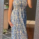 Blue Patterned Dress Size M Photo 0