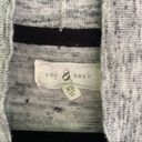 Lou & grey  Open Front Cardigan Gray Black Stripe Photo 1