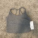 Spiritual Gangster  Womens Exhale Tech Bra Tank Heather Gray XS NWT Photo 3