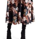 NEW Cara Cara Gianna Floral Velvet Skirt in Black Birds Of Paradise Photo 3