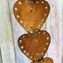 Vintage Brown Leather Belt Heart Shape Metal Buckle Morocco Adjustable Boho Photo 1