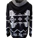 Pink Rose  Hooded Cardigan Sweater Aztec Geometric School Photo 1