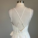 Laundry by Shelli Segal  Women's Formal Dress Size 10 White Backless Long Gown Photo 7