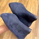 Kate Spade  Peep Toe Suede Wedges | Navy Blue | 7 Photo 5