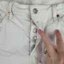 Levi’s Levi's 501 White Denim Button Fly Cutoff Shorts Distressed - Women's Size 31 Photo 3