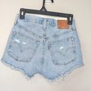 Levi's Light Wash Button Distressed Jean Shorts! Photo 6