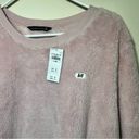 Abercrombie & Fitch  Pink Sherpa Fleece Fluffy Fuzzy Crewneck Sweater NWT Sz XL Photo 4