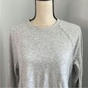 EXPRESS  Light Gray Heathered Split Hem Pullover Sweatshirt Pullover size XS Photo 3