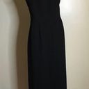 White House | Black Market  Women Black Gown Sz. 6 Jeweled Neck Halter Maxi Dress Photo 6